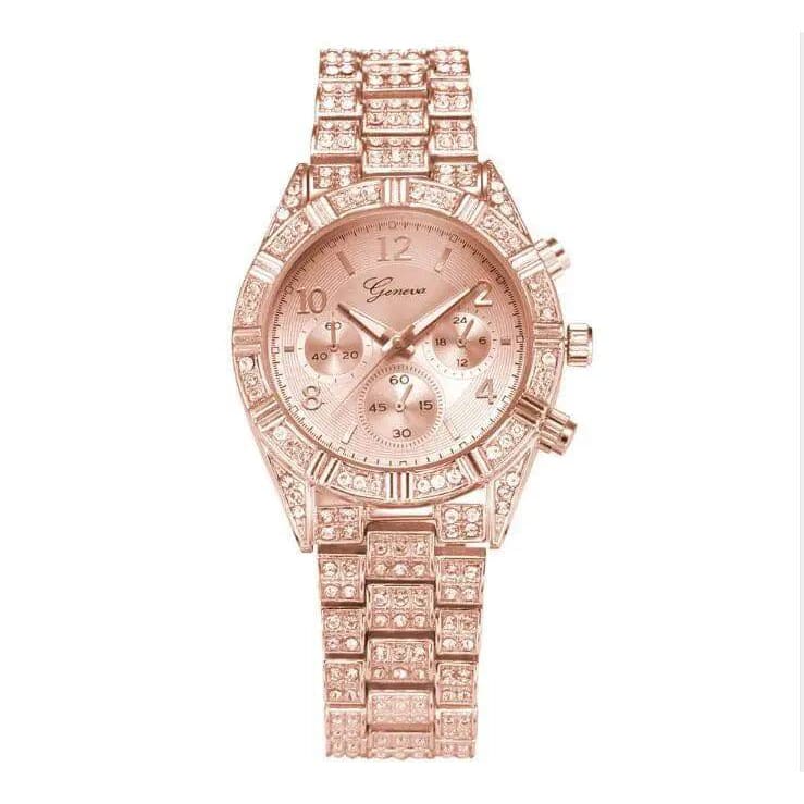 Crystal Quartz Watch - Rose gold