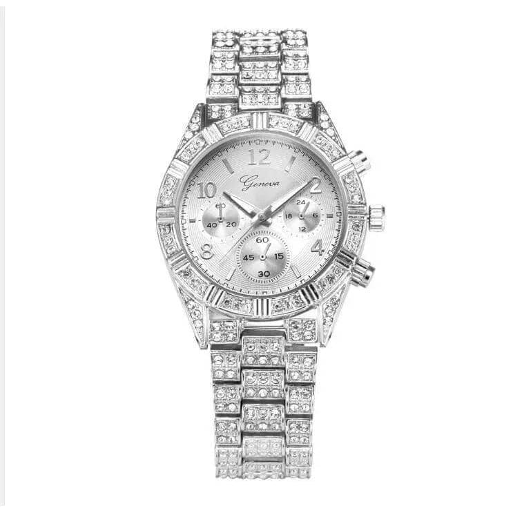 Crystal Quartz Watch - Silver