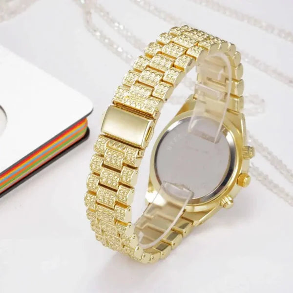 Crystal Quartz Watch with Elegant Design and Accurate Timekeeping - Himpall
