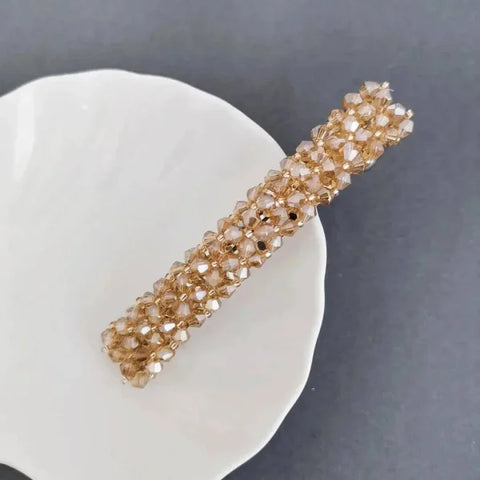 Crystal Spring Hair Clips - Champagne