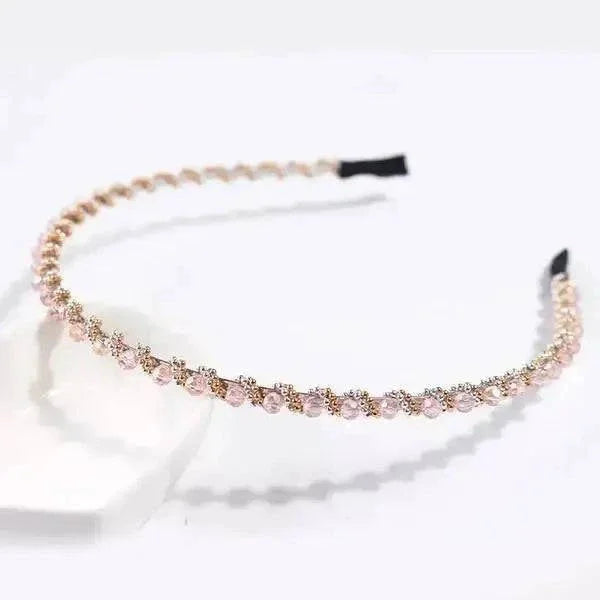 Crystal Spring Hair Clips - Pink Hair Hoop