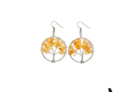 Crystal Tree Earrings Showcasing Nature-Inspired Elegance - Himpall