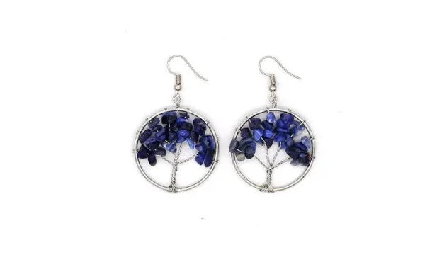 Crystal Tree Earrings Showcasing Nature-Inspired Elegance - Himpall