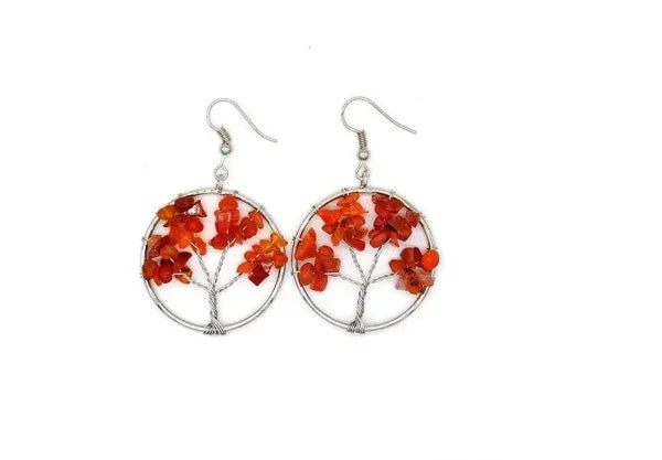 Crystal Tree Earrings Showcasing Nature-Inspired Elegance - Himpall