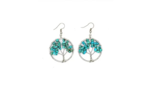 Crystal Tree Earrings Showcasing Nature-Inspired Elegance - Himpall