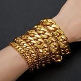 Cuban Miami Link Rhombus Bracelet Stainless Steel Bling Rapper Style