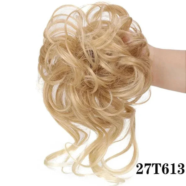 Curly Hair Piece - Natural Look Messy Bun Wig for Women - 11 / United States