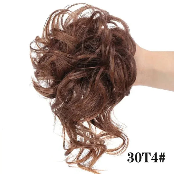Curly Hair Piece - Natural Look Messy Bun Wig for Women - 12 / United States