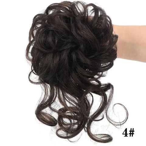 Curly Hair Piece - Natural Look Messy Bun Wig for Women - 13 / United States