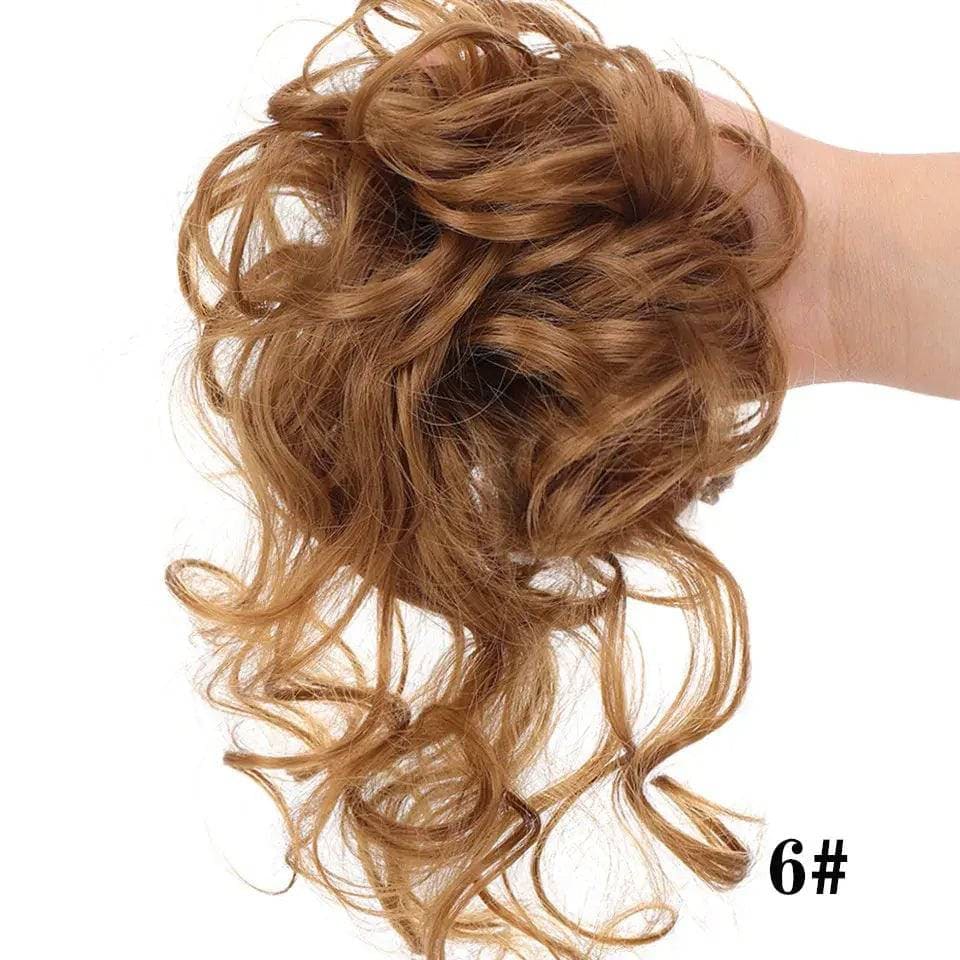 Curly Hair Piece - Natural Look Messy Bun Wig for Women - 15 / United States