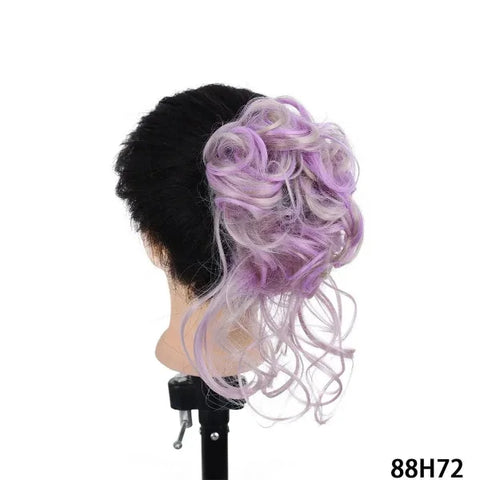 Curly Hair Piece - Natural Look Messy Bun Wig for Women - 16 / United States