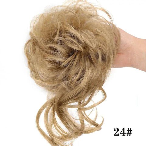 Curly Hair Piece - Natural Look Messy Bun Wig for Women - 19 / United States