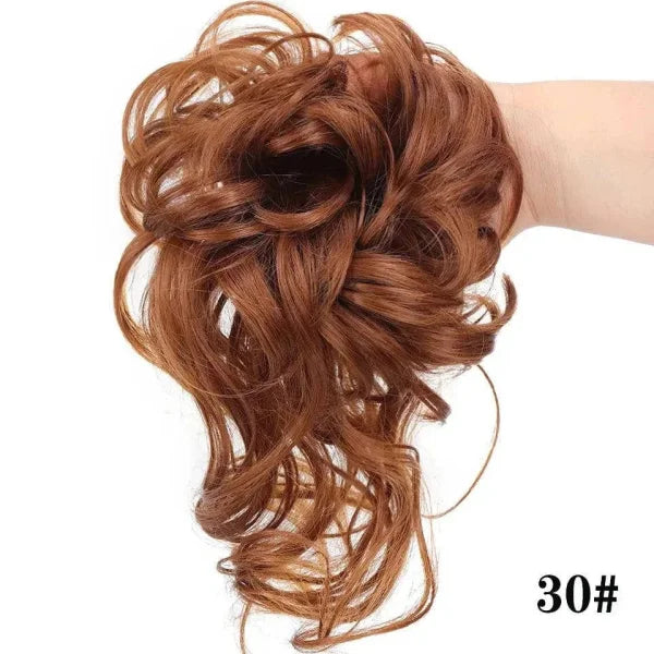 Curly Hair Piece - Natural Look Messy Bun Wig for Women - 21 / United States