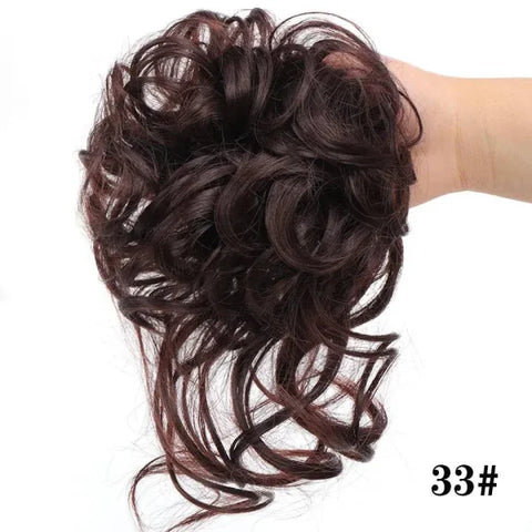 Curly Hair Piece - Natural Look Messy Bun Wig for Women - 22 / United States