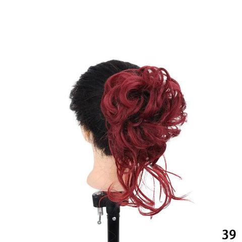 Curly Hair Piece - Natural Look Messy Bun Wig for Women - 23 / United States