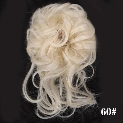 Curly Hair Piece - Natural Look Messy Bun Wig for Women - 24 / United States