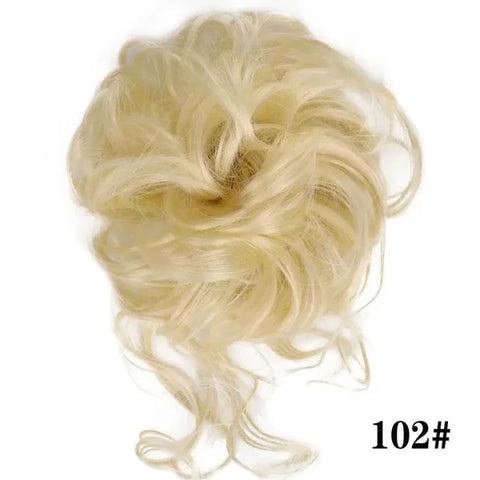 Curly Hair Piece - Natural Look Messy Bun Wig for Women - 25 / United States