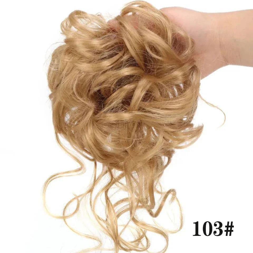 Curly Hair Piece - Natural Look Messy Bun Wig for Women - 26 / United States