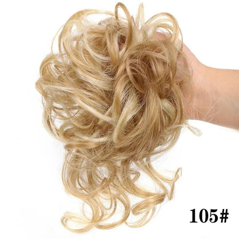 Curly Hair Piece - Natural Look Messy Bun Wig for Women - 27 / United States