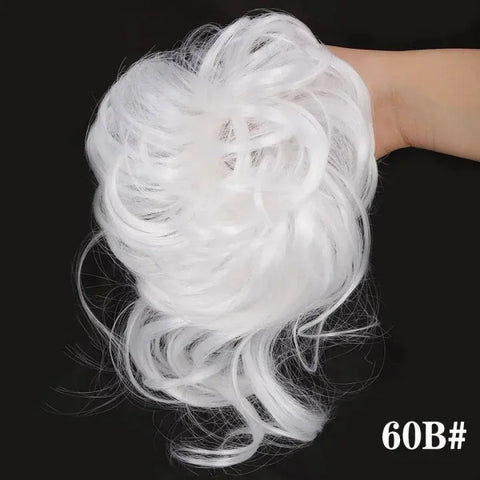 Curly Hair Piece - Natural Look Messy Bun Wig for Women