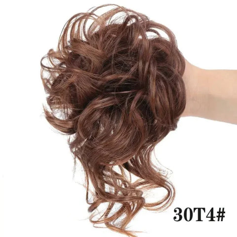 Curly Hair Piece - Natural Look Messy Bun Wig for Women