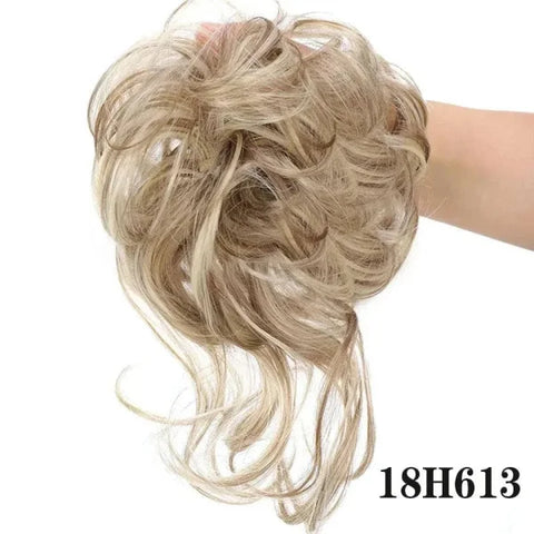 Curly Hair Piece - Natural Look Messy Bun Wig for Women - 7 / United States