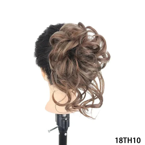 Curly Hair Piece - Natural Look Messy Bun Wig for Women - 8 / United States