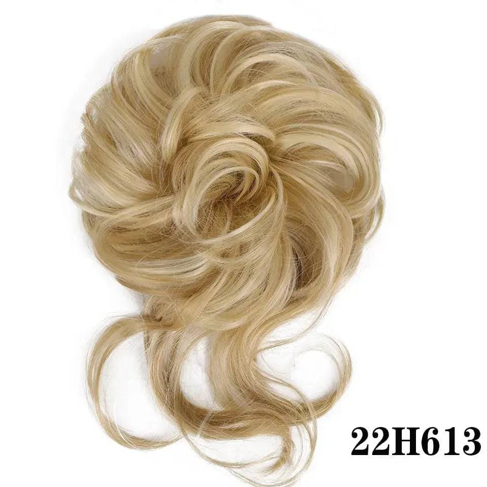 Curly Hair Piece - Natural Look Messy Bun Wig for Women