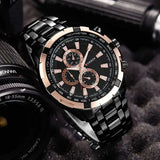 Quartz Watch Men Stainless Steel Waterproof Military Business