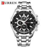 Quartz Watch Men Stainless Steel Waterproof Military Business