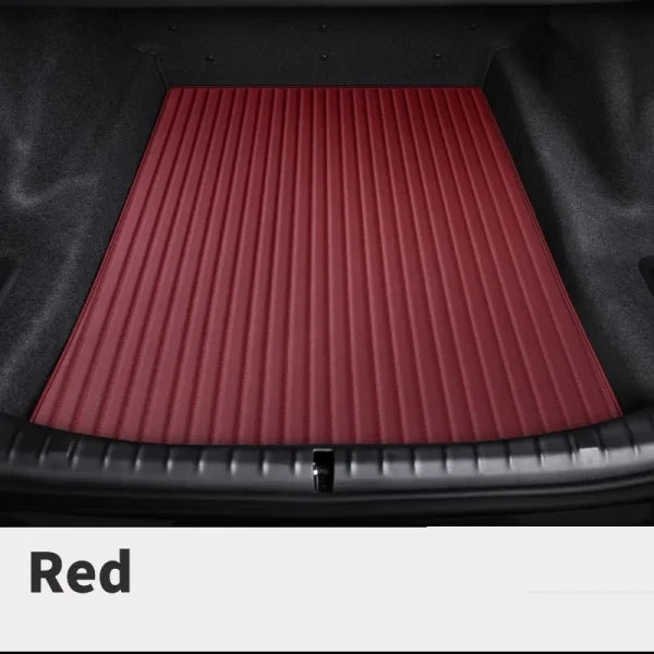 Custom Fit Car Trunk Mat – Eco-Friendly Leather Cargo Liner - Burgundy