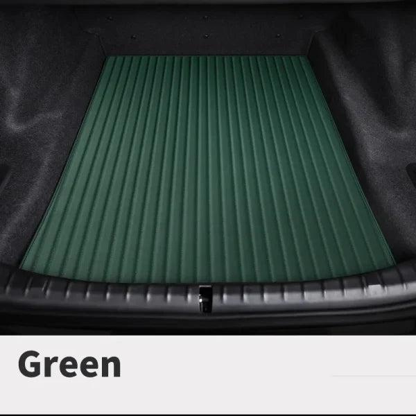 Custom Fit Car Trunk Mat – Eco-Friendly Leather Cargo Liner - Green