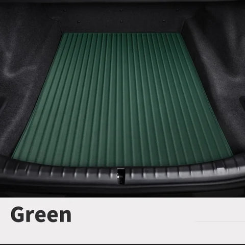 Custom Fit Car Trunk Mat – Eco-Friendly Leather Cargo Liner - Green