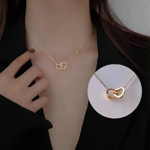 Custom Heart Necklace – Personalized Name Pendant with Rotating Rose Box