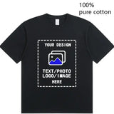 Custom Men’s Cotton T-Shirts All Sizes for Team Sports and Gyms - black 1 / S