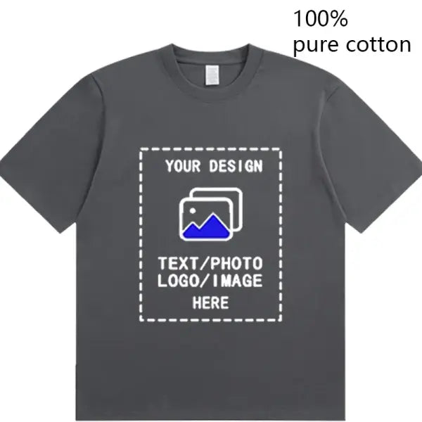 Custom Men’s Cotton T-Shirts All Sizes for Team Sports and Gyms - Dark gray / S