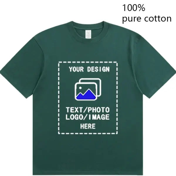 Custom Men’s Cotton T-Shirts All Sizes for Team Sports and Gyms - Dark green / S