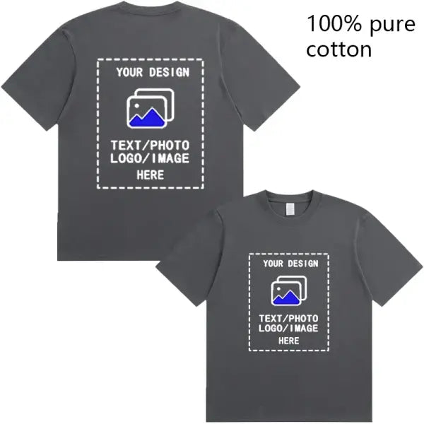 Custom Men’s Cotton T-Shirts All Sizes for Team Sports and Gyms - Dark Grey / S