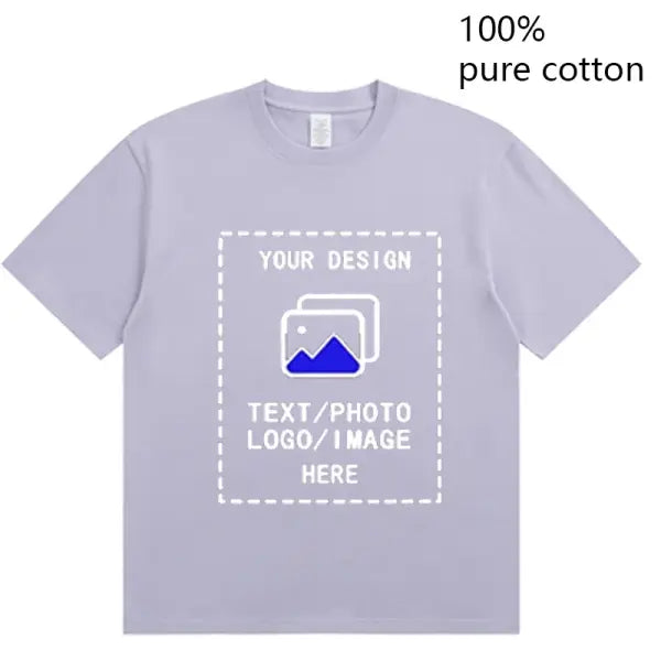 Custom Men’s Cotton T-Shirts All Sizes for Team Sports and Gyms - Light purple / 4XL