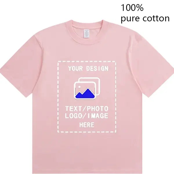 Custom Men’s Cotton T-Shirts All Sizes for Team Sports and Gyms - pink / S