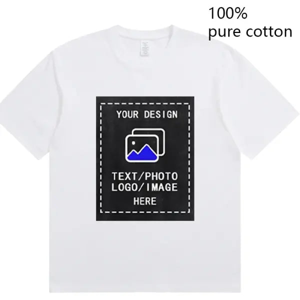 Custom Men’s Cotton T-Shirts All Sizes for Team Sports and Gyms - white / S
