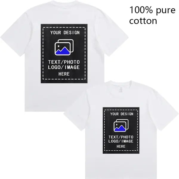 Custom Men’s Cotton T-Shirts All Sizes for Team Sports and Gyms - WHITE / S