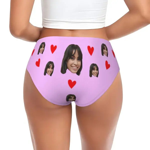 Custom Photo Briefs Panties S-4XL Breathable Personalized Gift