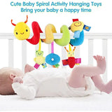 AFOVIC Certification Cloth Musical Spiral Baby Toy for Crib Travel - Yellow