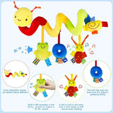 AFOVIC Certification Cloth Musical Spiral Baby Toy for Crib Travel - Yellow