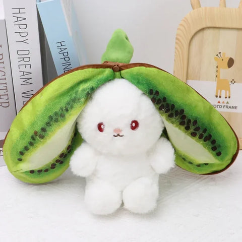 Cute Bunny Plush Toy – Transforming Fruit Rabbit Stuffed Animal for Kids Gift
