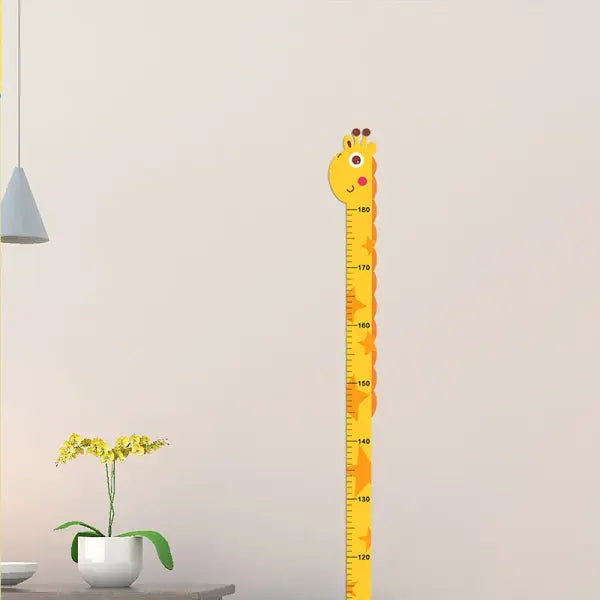 Cute Cartoon Animal Height Sticker Unicorn & Dinosaur Wall Growth Chart for Kids Room Decor - Giraffe