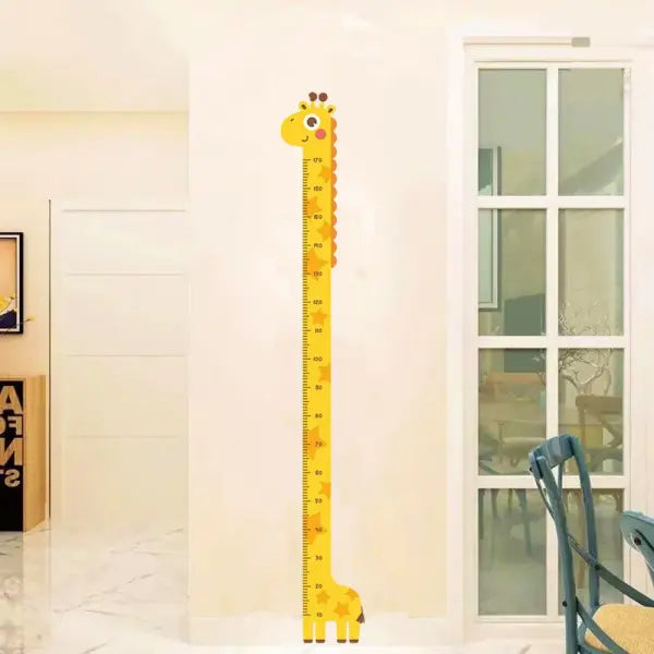 Cute Cartoon Height Sticker Unicorn Dinosaur Giraffe Wall Height Measuring Ruler Stickers For Kids Room Kindergarten