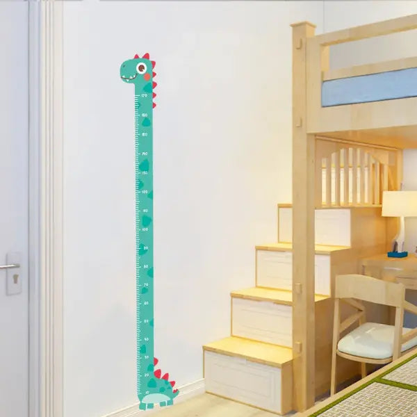 Cute Cartoon Height Sticker Unicorn Dinosaur Giraffe Wall Height Measuring Ruler Stickers For Kids Room Kindergarten