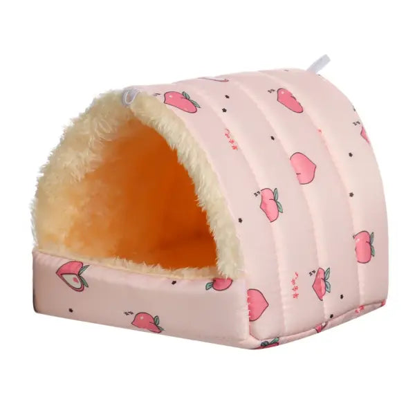 Cute Cartoon Rabbit Squirrel Mini Cage Guinea Pig Nest Small Animal Mice Rat Pet Sleeping Bed Hamster House Winter Warm